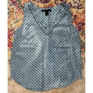 BLUE MARC BY MARC JACOBS POLKA DOT BLOUSE (M)